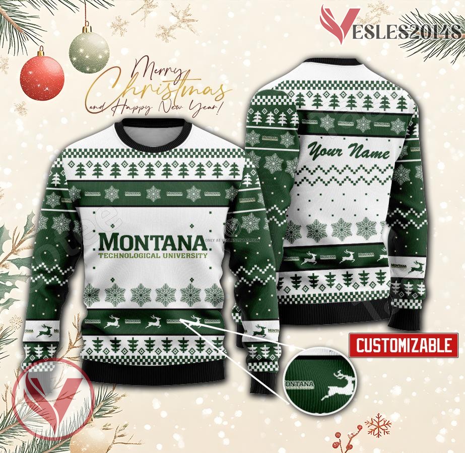 Montana Technological University Custom Ugly Christmas Sweater, Unique Gift For Fans - Vesles2014s