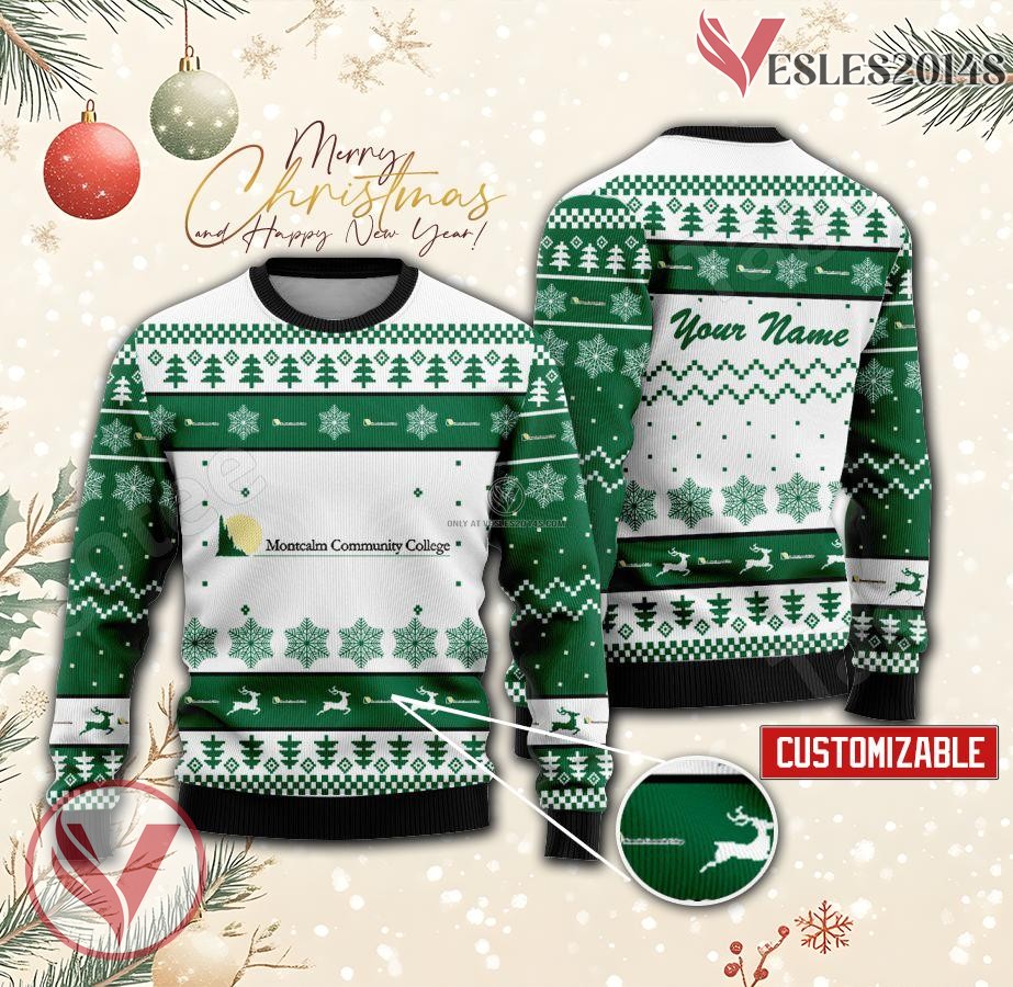 Montcalm Community College Custom Ugly Christmas Sweater, Unique Gift For Fans - Vesles2014s