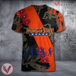 Morgan State Bears NCAA With Red Poppy Flower 3D Shirt, Unique Gift For Fans - Vesles2014S 1