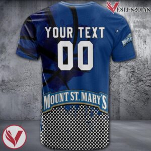 Mount St. Mary's Mountaineers Basketball Grunge Pattern Unique Personalized T Shirts - Vesles2014S 1