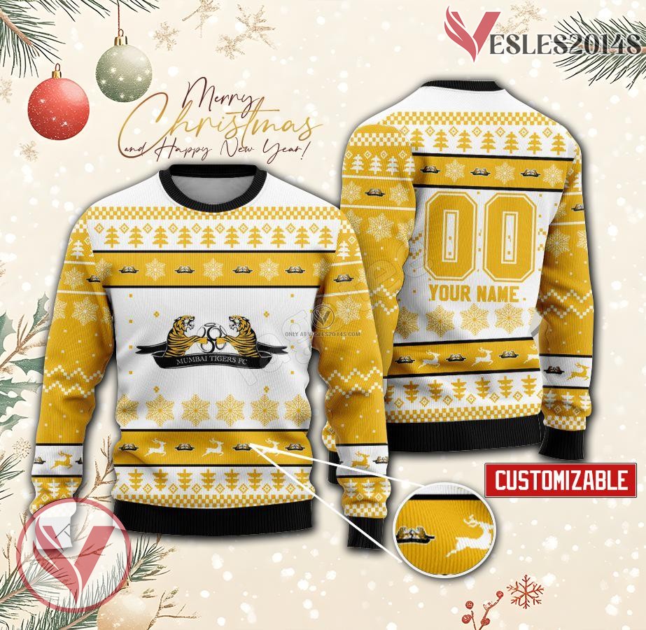 Mumbai Tigers Custom Ugly Christmas Sweater, Unique Gift For Fans - Vesles2014s