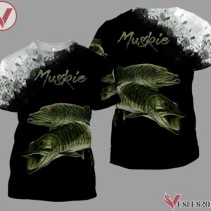 Muskie 3d Black All Over Printed Shirts For Men & Uniform Custom Clothes, Unique Gifts For Employee - Vesles2014s 1