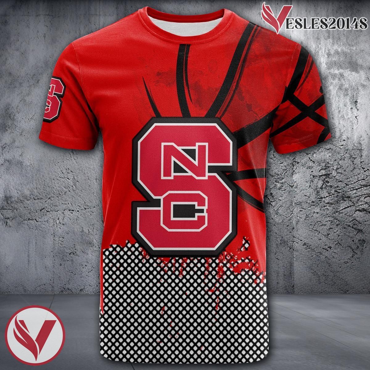 NC State Wolfpack Basketball Grunge Pattern Unique Personalized T Shirts - Vesles2014S