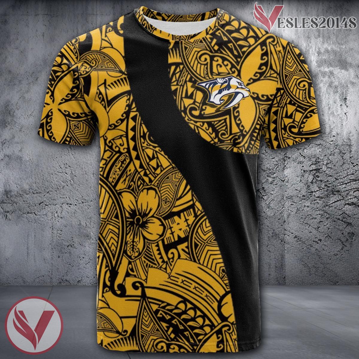 Nashville Predators Polynesian Pattern Shirt, Unique Gifts For NHL Fans - Vesles2014s