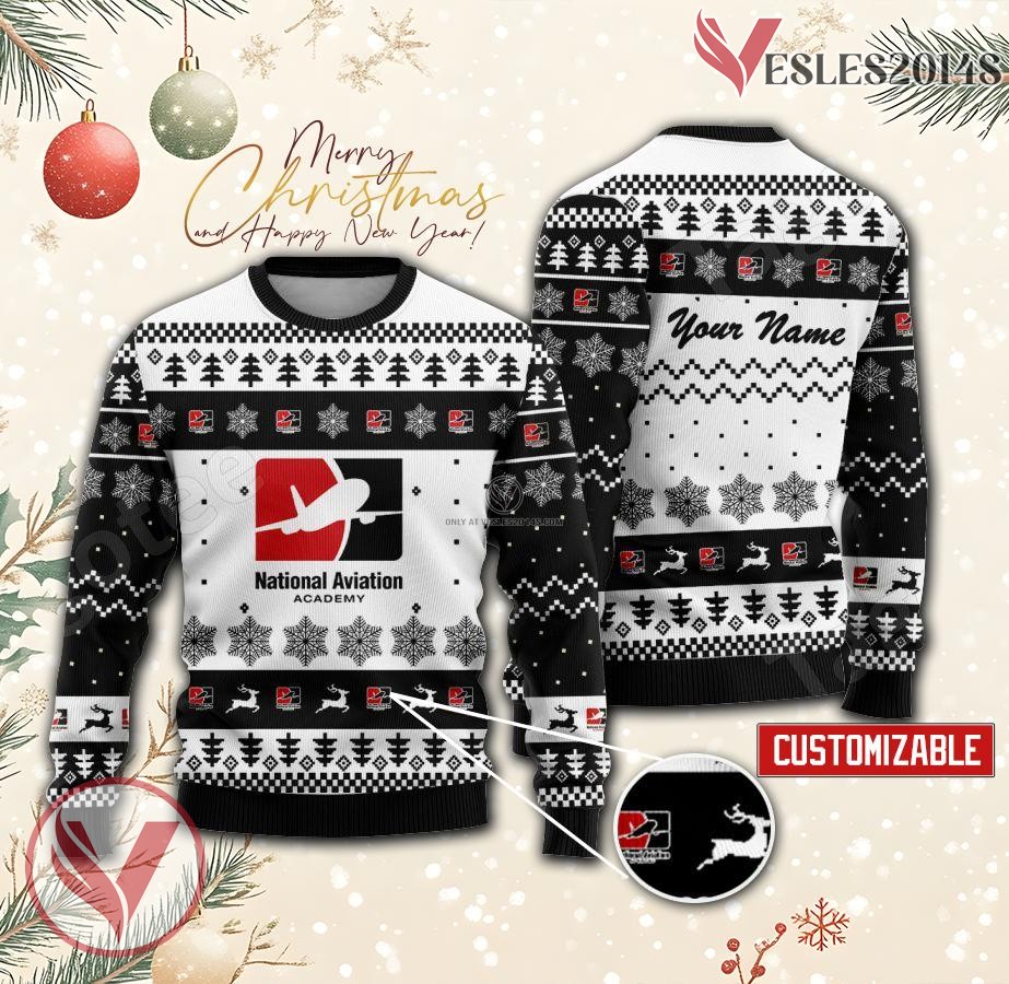 National Aviation Academy of Tampa Bay Custom Ugly Christmas Sweater, Unique Gift For Fans - Vesles2014s
