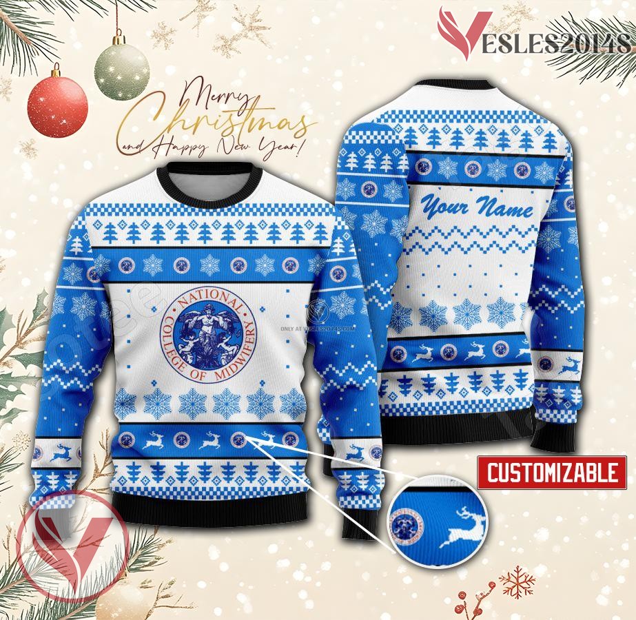National College of Midwifery Custom Ugly Christmas Sweater, Unique Gift For Fans - Vesles2014s