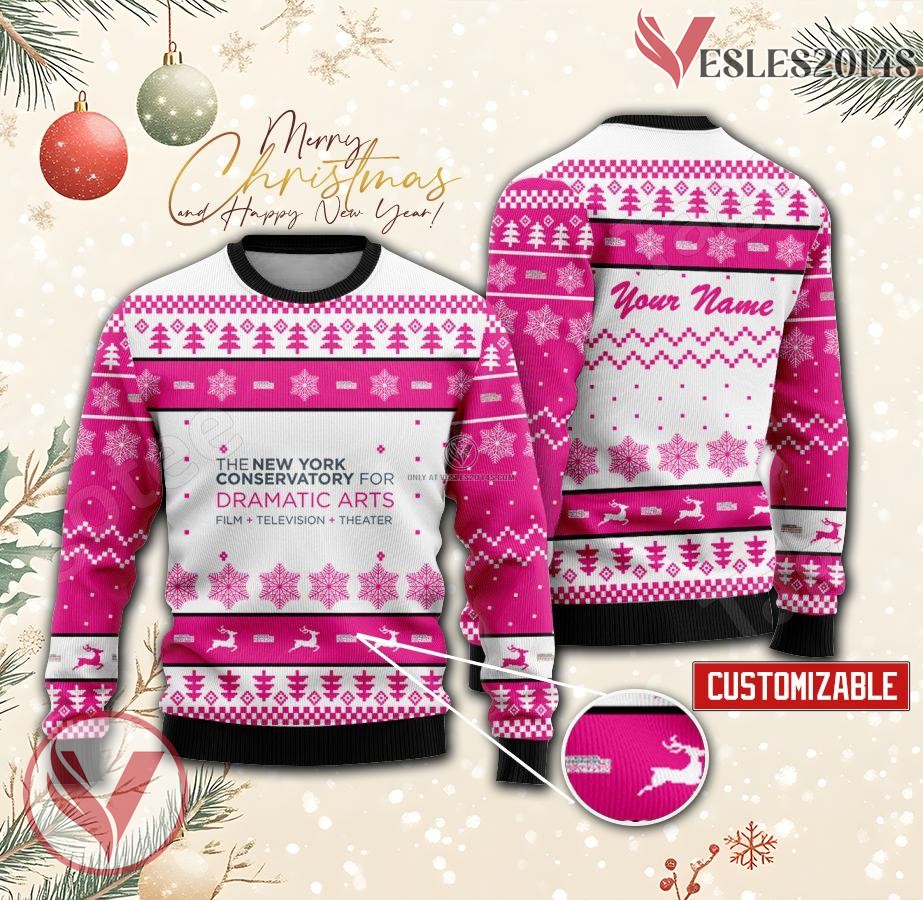 National Conservatory of Dramatic Arts Personalized Ugly Christmas Sweater, Unique Gift For Fans - Vesles2014s
