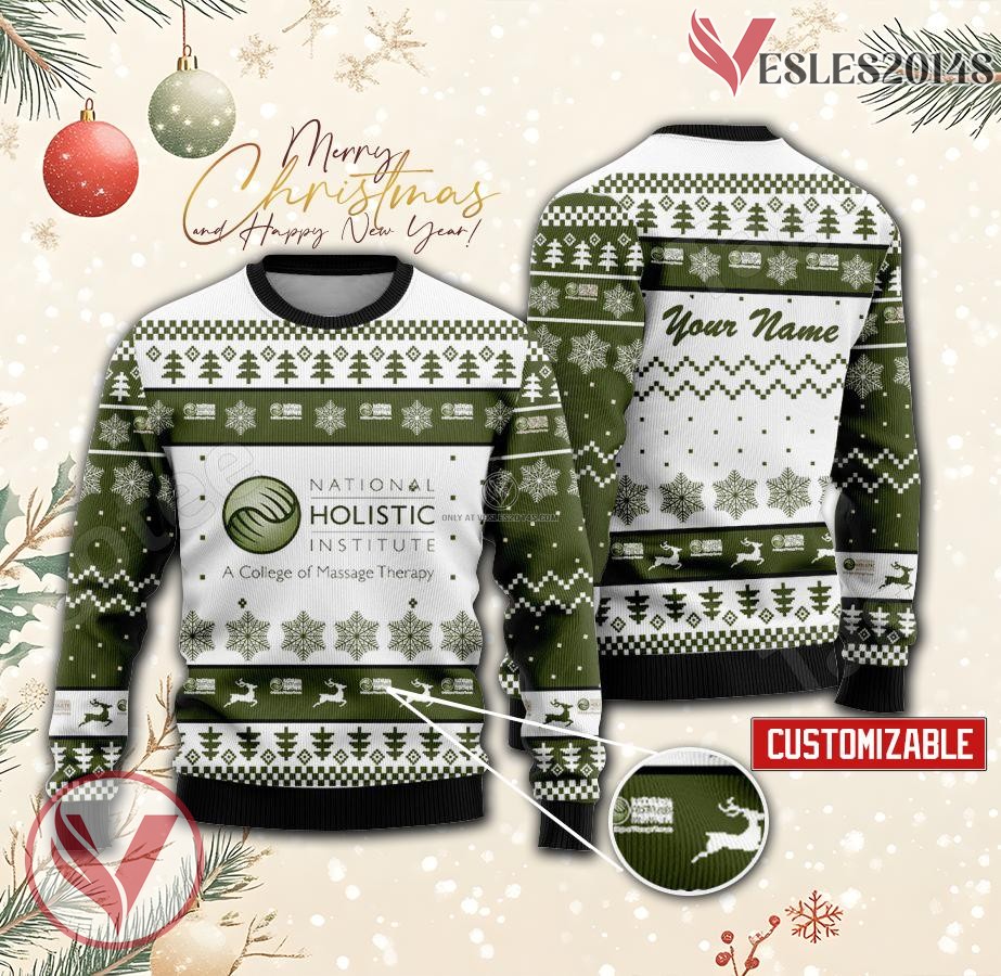 National Holistic Institute Custom Ugly Christmas Sweater, Unique Gift For Fans - Vesles2014s