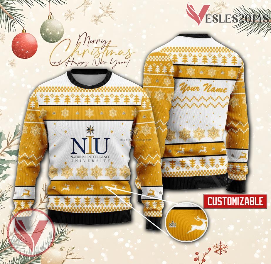 National Intelligence University Personalized Ugly Christmas Sweater, Unique Gift For Fans - Vesles2014s
