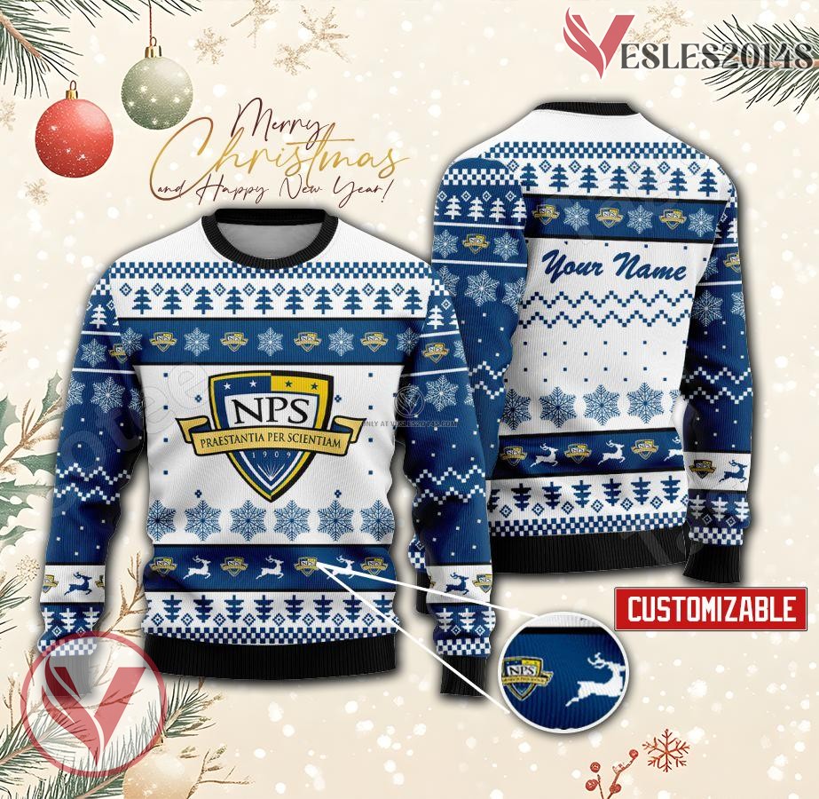 Naval Postgraduate School Personalized Ugly Christmas Sweater, Unique Gift For Fans - Vesles2014s