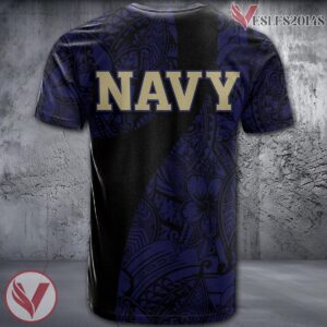 Navy Midshipmen NCAA Polynesian Pattern Shirt, Unique Gifts For Fans - Vesles2014s 1