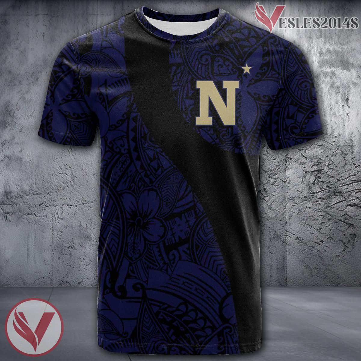 Navy Midshipmen NCAA Polynesian Pattern Shirt, Unique Gifts For Fans - Vesles2014s