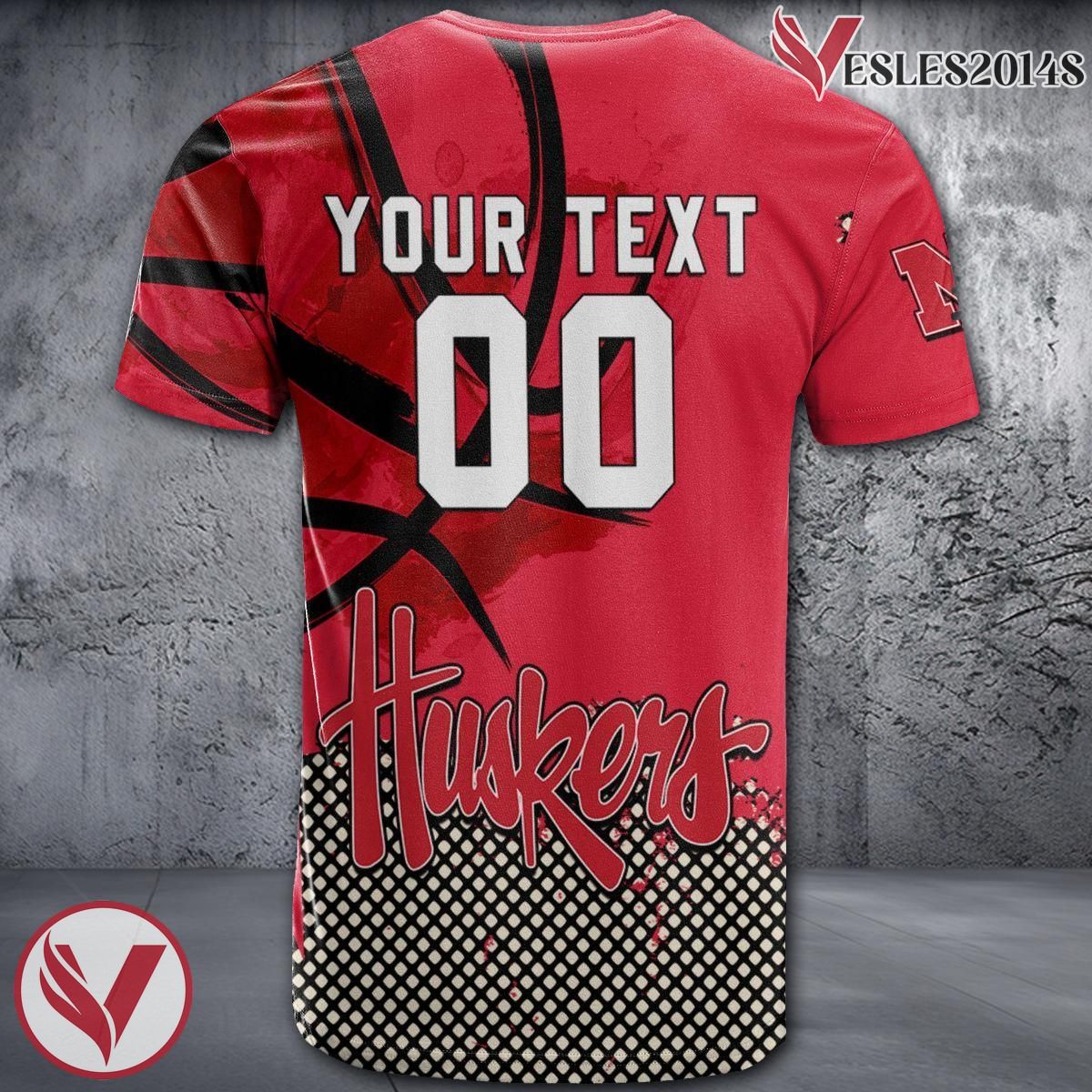 Nebraska Cornhuskers Basketball Grunge Pattern Unique Personalized T Shirts - Vesles2014S 1
