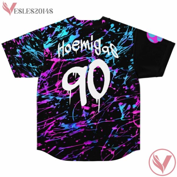 Neon Splashes Delbria Baseball Jersey For EDM Festivals - Vesles2014s 1