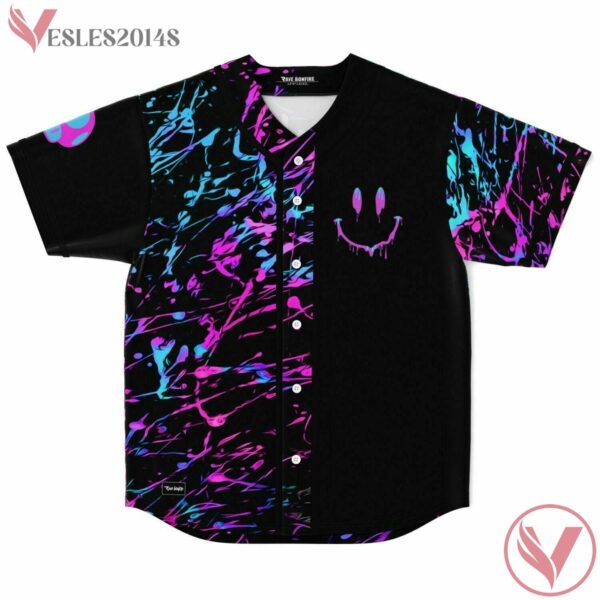 Neon Splashes Delbria Baseball Jersey For EDM Festivals - Vesles2014s