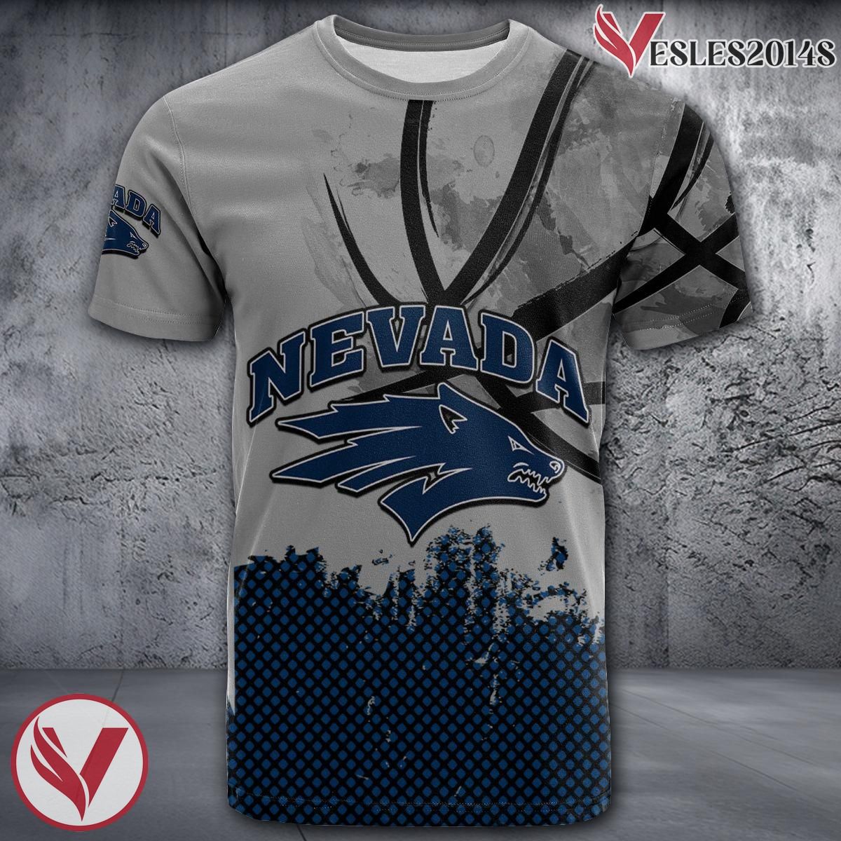 Nevada Wolf Pack Basketball Grunge Pattern Unique Personalized T Shirts - Vesles2014S