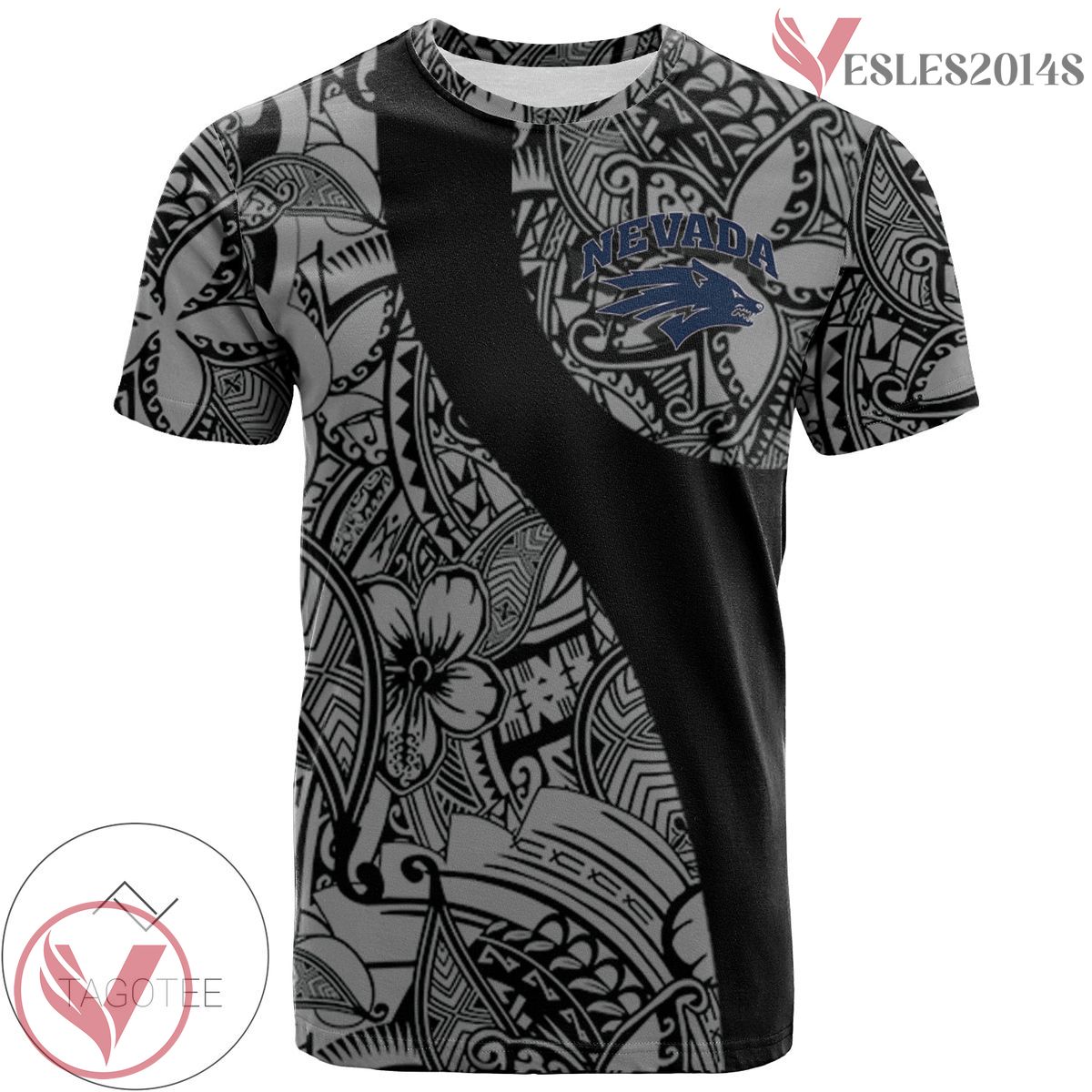 Nevada Wolf Pack NCAA Polynesian Pattern Shirt, Unique Gifts For Fans - Vesles2014s