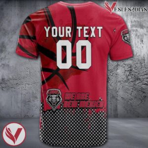 New Mexico Lobos Basketball Grunge Pattern Unique Personalized T Shirts - Vesles2014S 1