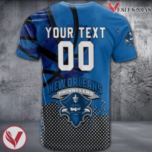 New Orleans Privateers Basketball Grunge Pattern Unique Personalized T Shirts - Vesles2014S 1