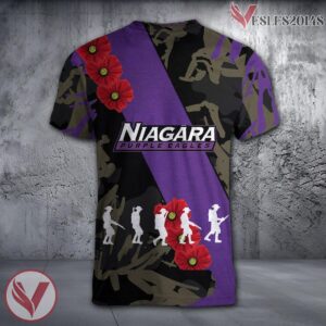 Niagara Purple Eagles NCAA With Red Poppy Flower 3D Shirt, Unique Gift For Fans - Vesles2014S 1