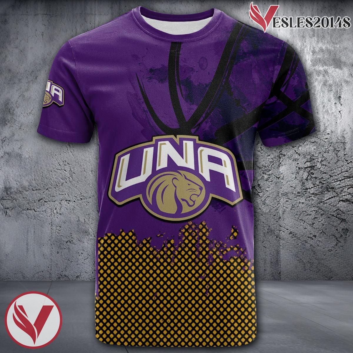 North Alabama Lions Basketball Grunge Pattern Unique Personalized T Shirts - Vesles2014S