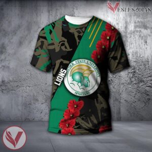North Alabama Lions NCAA With Red Poppy Flower 3D Shirt, Unique Gift For Fans - Vesles2014S