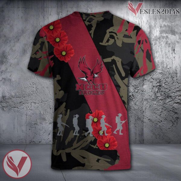 North Carolina Tar Heels NCAA With Red Poppy Flower 3D Shirt, Unique Gift For Fans - Vesles2014S 1