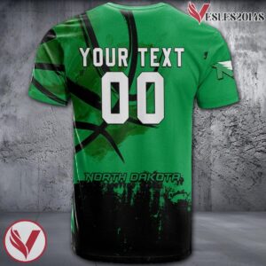 North Dakota Fighting Hawks Basketball Grunge Pattern Unique Personalized T Shirts - Vesles2014S 1