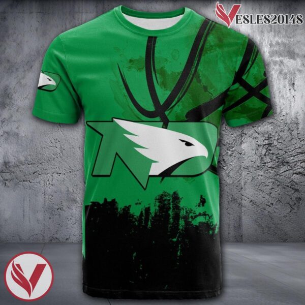 North Dakota Fighting Hawks Basketball Grunge Pattern Unique Personalized T Shirts - Vesles2014S