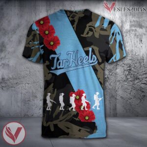 North Dakota Fighting Hawks NCAA With Red Poppy Flower 3D Shirt, Unique Gift For Fans - Vesles2014S 1