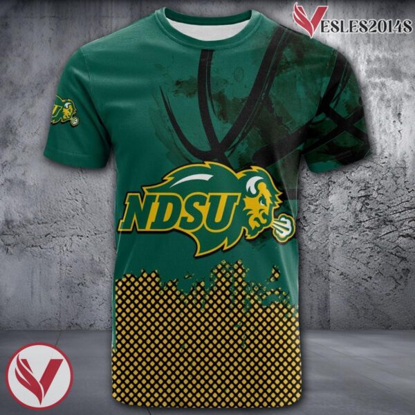 North Dakota State Bison Basketball Grunge Pattern Unique Personalized T Shirts - Vesles2014S