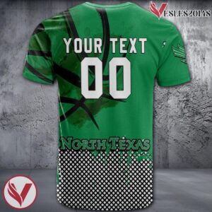 North Texas Mean Green Basketball Grunge Pattern Unique Personalized T Shirts - Vesles2014S 1