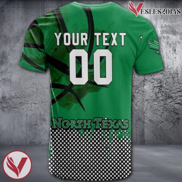 North Texas Mean Green Basketball Grunge Pattern Unique Personalized T Shirts - Vesles2014S 1