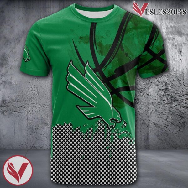 North Texas Mean Green Basketball Grunge Pattern Unique Personalized T Shirts - Vesles2014S