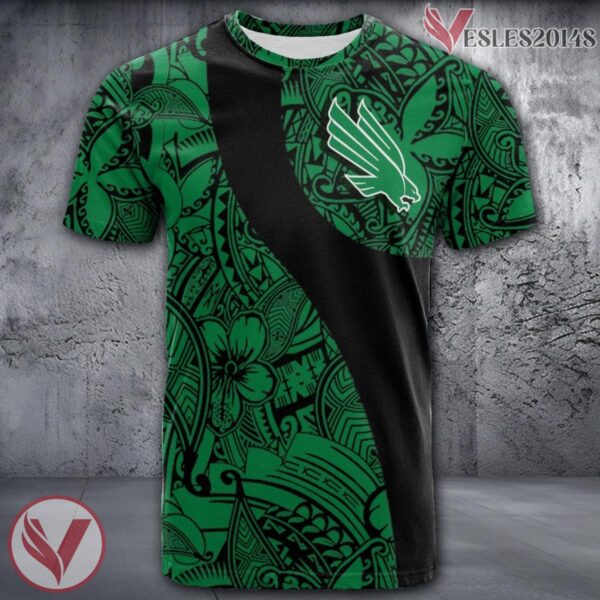 North Texas Mean Green NCAA Polynesian Pattern Shirt, Unique Gifts For Fans - Vesles2014s