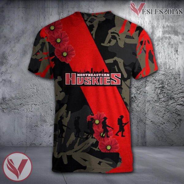 Northern Arizona Lumberjacks NCAA With Red Poppy Flower 3D Shirt, Unique Gift For Fans - Vesles2014S 1