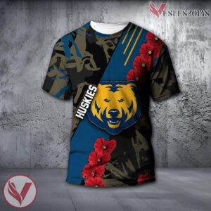 Northern Illinois Huskies NCAA With Red Poppy Flower 3D Shirt, Unique Gift For Fans - Vesles2014S