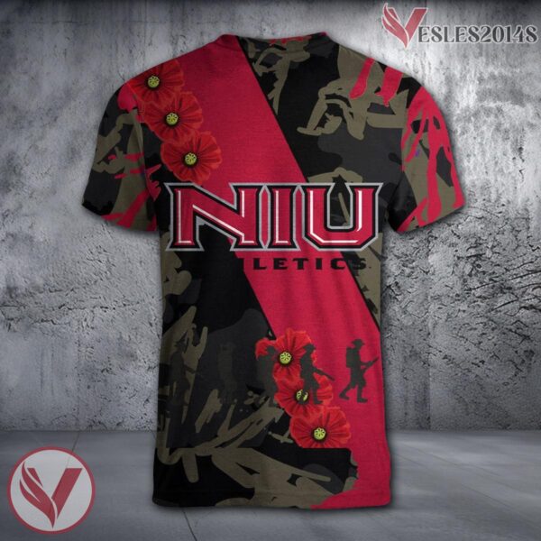 Northern Iowa Panthers NCAA With Red Poppy Flower 3D Shirt, Unique Gift For Fans - Vesles2014S 1
