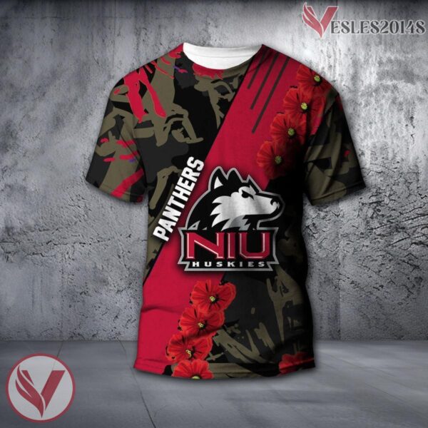 Northern Iowa Panthers NCAA With Red Poppy Flower 3D Shirt, Unique Gift For Fans - Vesles2014S