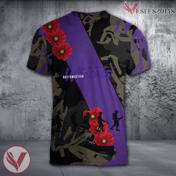 Notre Dame Fighting Irish NCAA With Red Poppy Flower 3D Shirt, Unique Gift For Fans - Vesles2014S 1