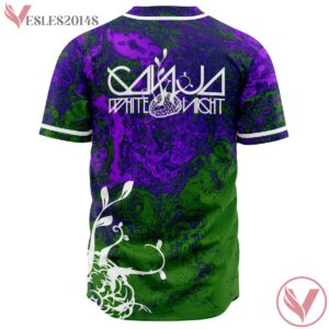 OIL SLICK CUSTOM GANJA WHITE NIGHT BASEBALL JERSEY - Vesles2014s 1