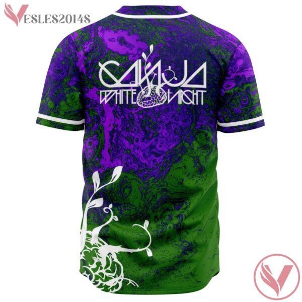 OIL SLICK CUSTOM GANJA WHITE NIGHT BASEBALL JERSEY - Vesles2014s 1
