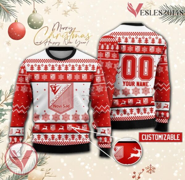 OK Vojvodina Volleyball Custom Ugly Christmas Sweater, Unique Gift For Fans - Vesles2014s