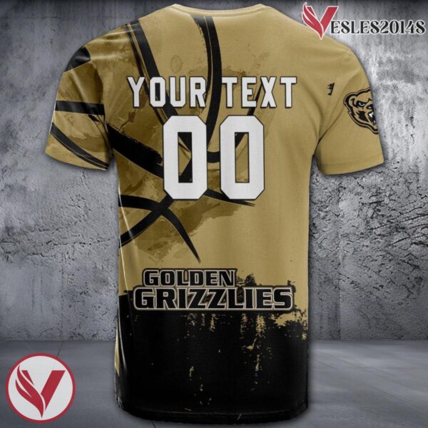 Oakland Golden Grizzlies Basketball Grunge Pattern Unique Personalized T Shirts - Vesles2014S 1