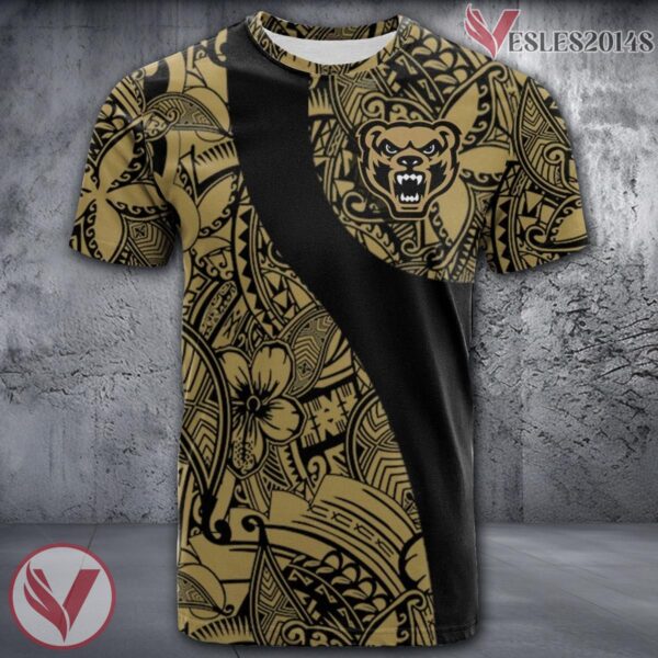 Oakland Golden Grizzlies NCAA Polynesian Pattern Shirt, Unique Gifts For Fans - Vesles2014s