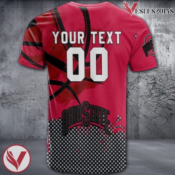 Ohio State Buckeyes Basketball Grunge Pattern Unique Personalized T Shirts - Vesles2014S 1