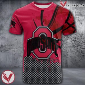 Ohio State Buckeyes Basketball Grunge Pattern Unique Personalized T Shirts - Vesles2014S