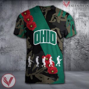 Ohio State Buckeyes NCAA With Red Poppy Flower 3D Shirt, Unique Gift For Fans - Vesles2014S 1