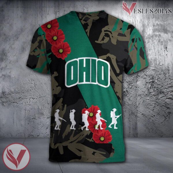 Ohio State Buckeyes NCAA With Red Poppy Flower 3D Shirt, Unique Gift For Fans - Vesles2014S 1