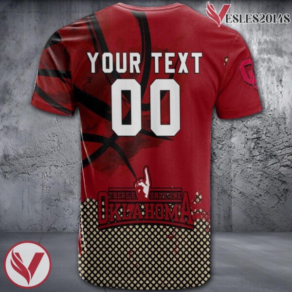 Oklahoma Sooners Basketball Grunge Pattern Unique Personalized T Shirts - Vesles2014S 1